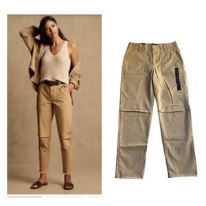 Banana Republic Chino Girlfriend Authentic Ankle Pant Tan Brown Size 2 NWT